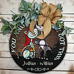 4KT. You and Me Cat Got This (Sample Design) Door Sign Mockup 11