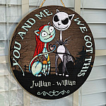 4KT. You and Me Cat Got This (Sample Design) Door Sign Mockup 14