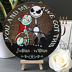 4KT. You and Me Cat Got This (Sample Design) Door Sign Mockup 5