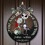 4KT. You and Me Cat Got This (Sample Design) Door Sign Mockup 7