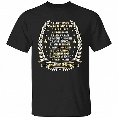 Name of 13 Soldiers Tshirt, Black, Unisex T-Shirt