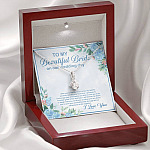 To My Beautiful Bride On Our Wedding Day I Take You To Be My Best Friend Alluring Beauty Necklace To My Beautiful Bride On Our Wedding Day I Take You To Be My Best Friend Alluring Beauty Necklace