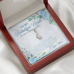 To My Beautiful Bride On Our Wedding Day I Take You To Be My Best Friend Alluring Beauty Necklace To My Beautiful Bride On Our Wedding Day I Take You To Be My Best Friend Alluring Beauty Necklace