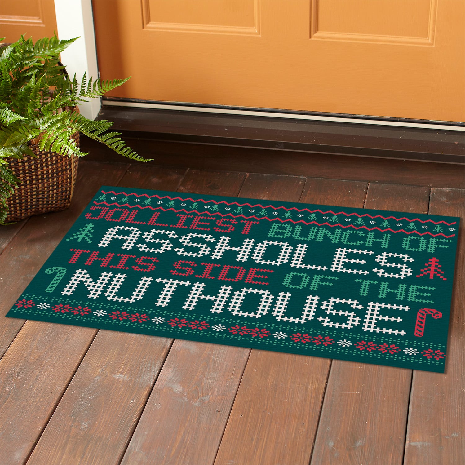 3O. Jolliest Bunch Doormat Doormat mockup 1
