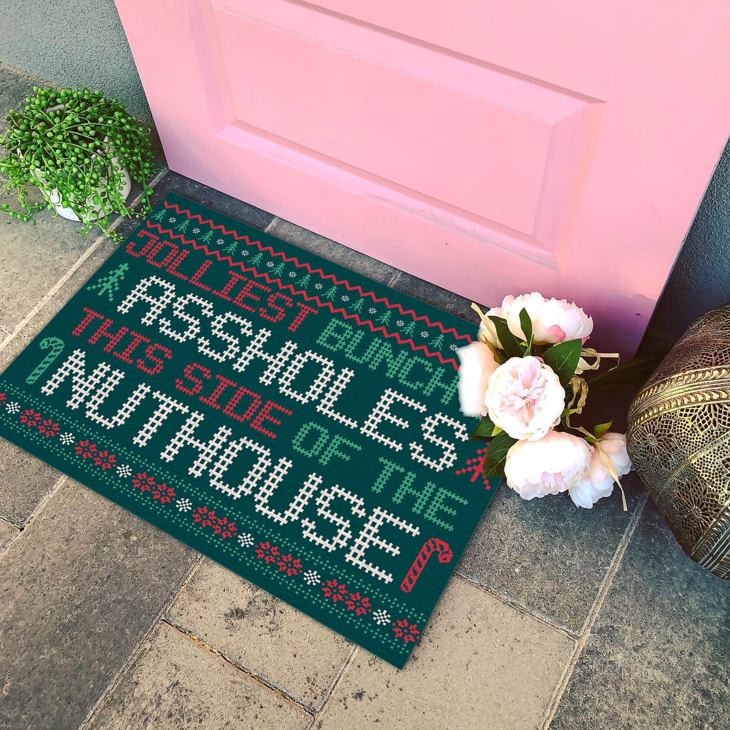 3O. Jolliest Bunch Doormat Doormat mockup 4