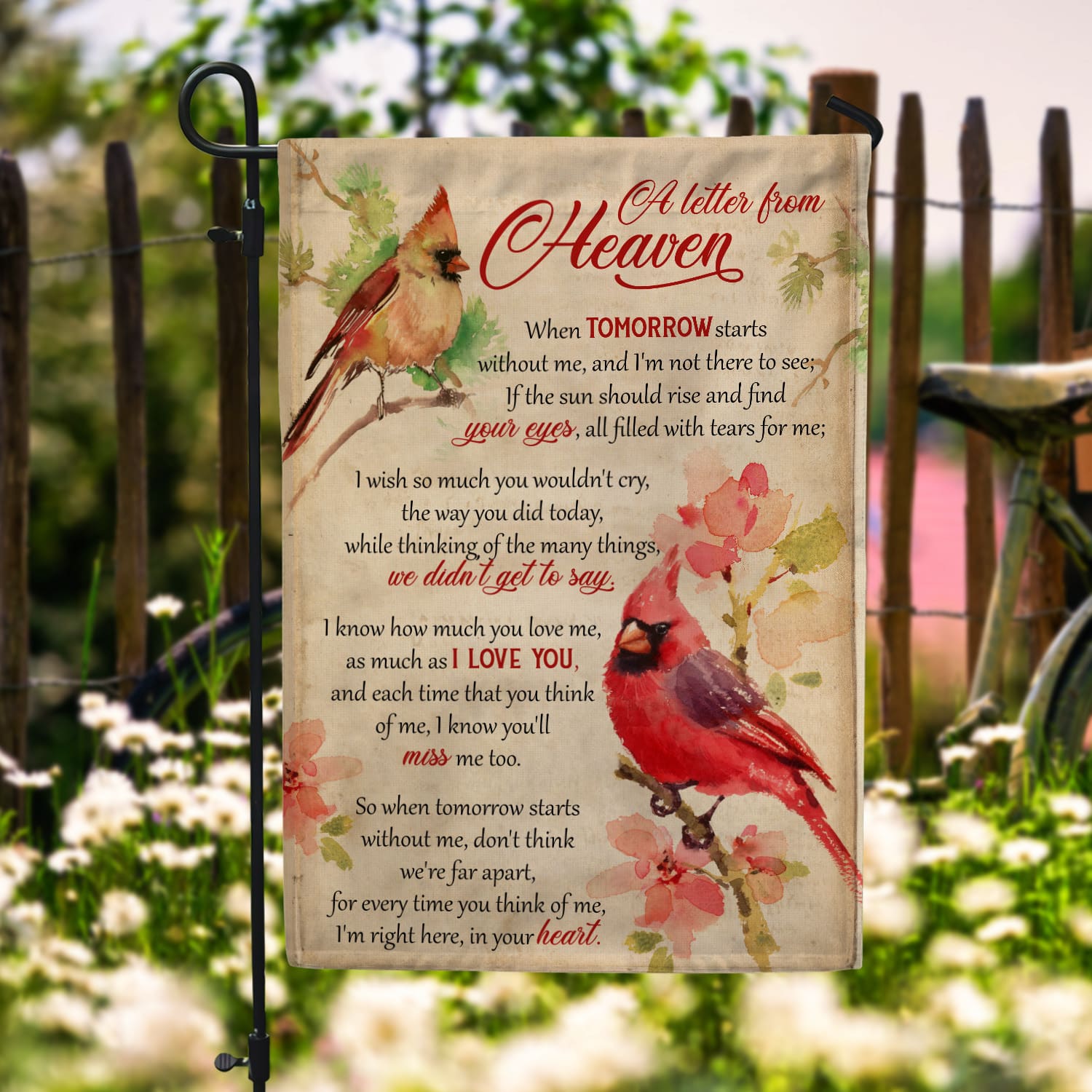 6KNG. Letter heaven(7) 30x40 Garden Flag Mockup 6
