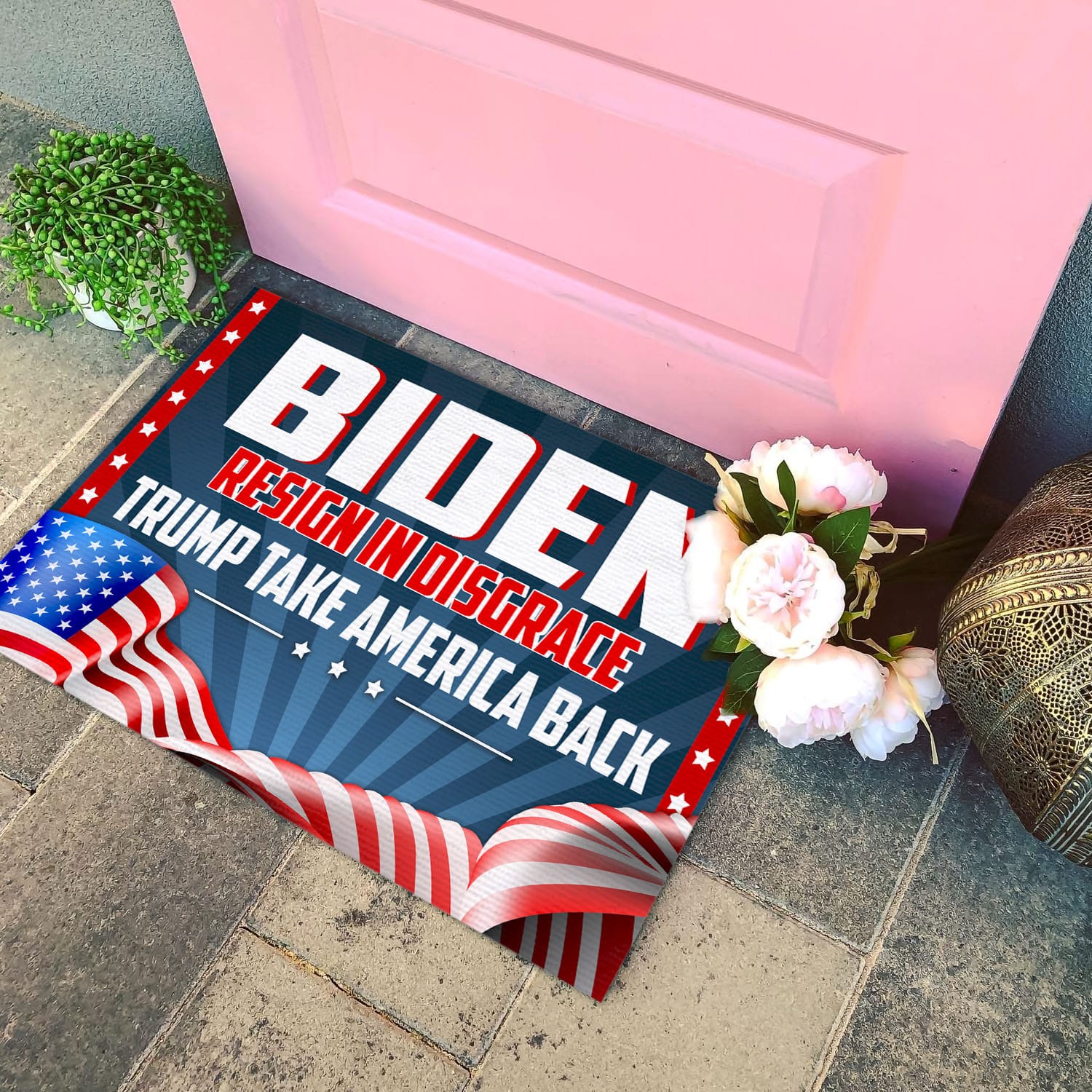 5BN. Resign In Disgrace Doormat mockup 4