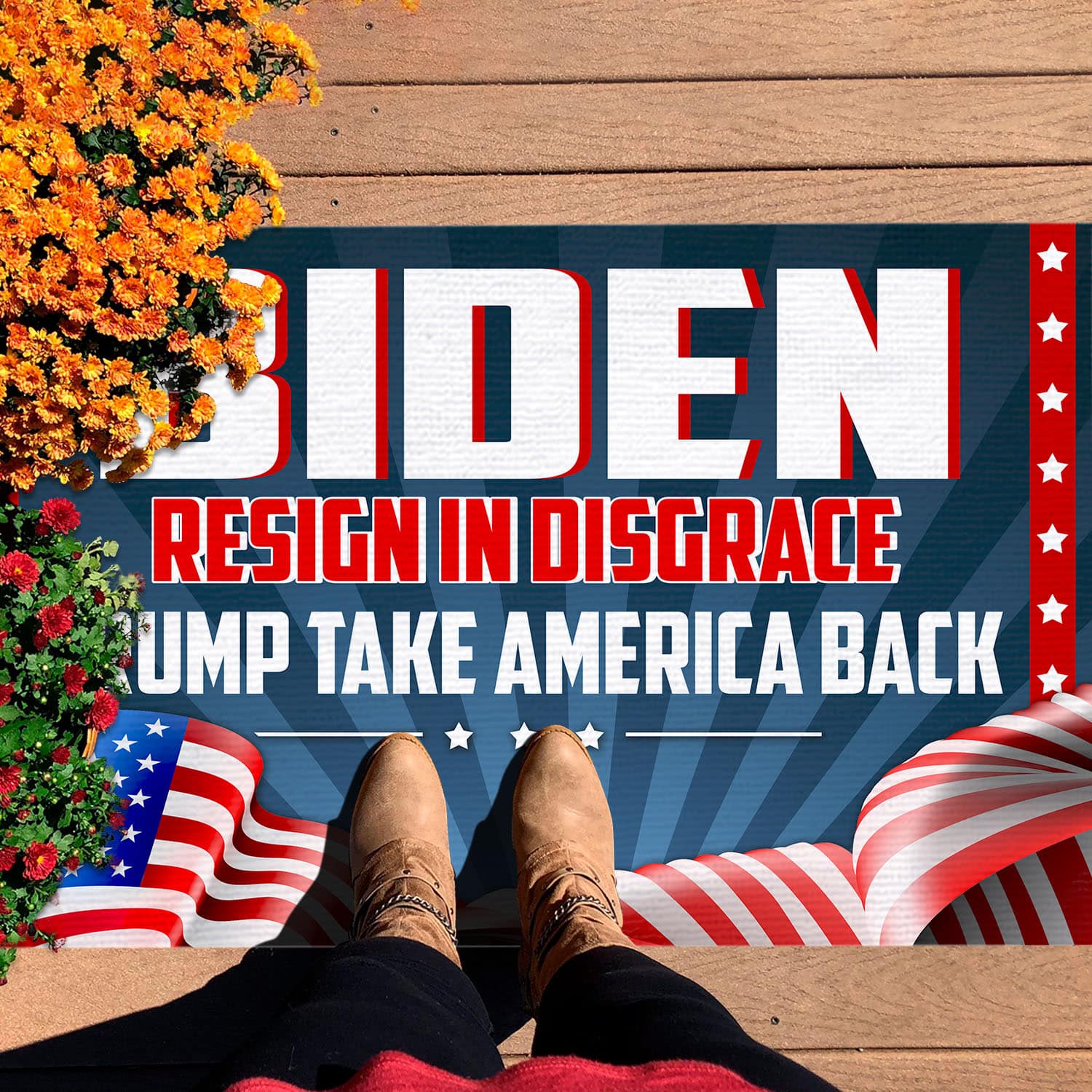 5BN. Resign In Disgrace Doormat mockup 7
