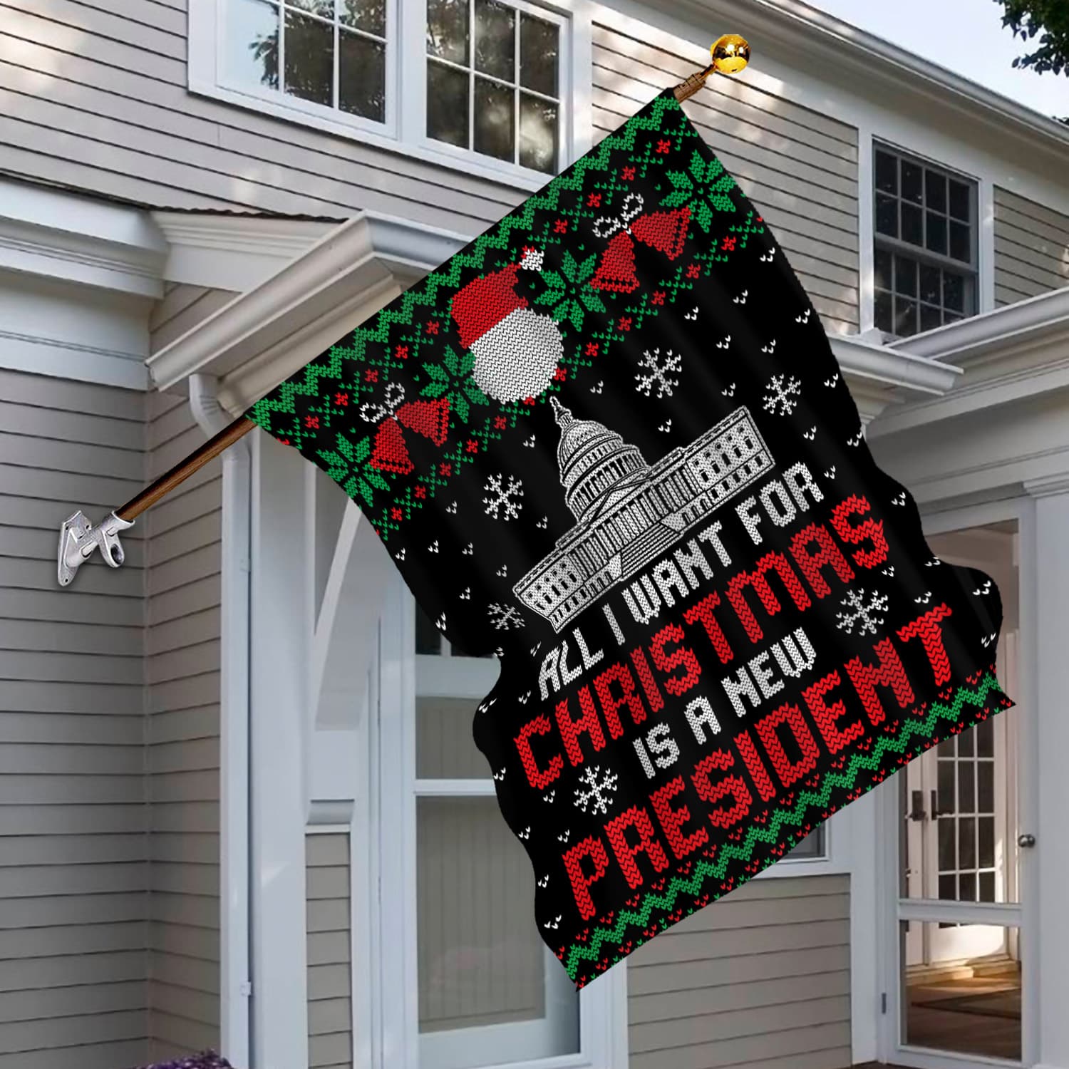 Size 30x40 House Flag Mockup 6