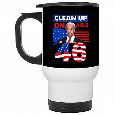 14 oz. White Travel Mug
