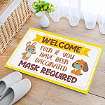 4TM. Welcome Mask Requirred Doormat mockup 2
