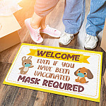 4TM. Welcome Mask Requirred Doormat mockup 6