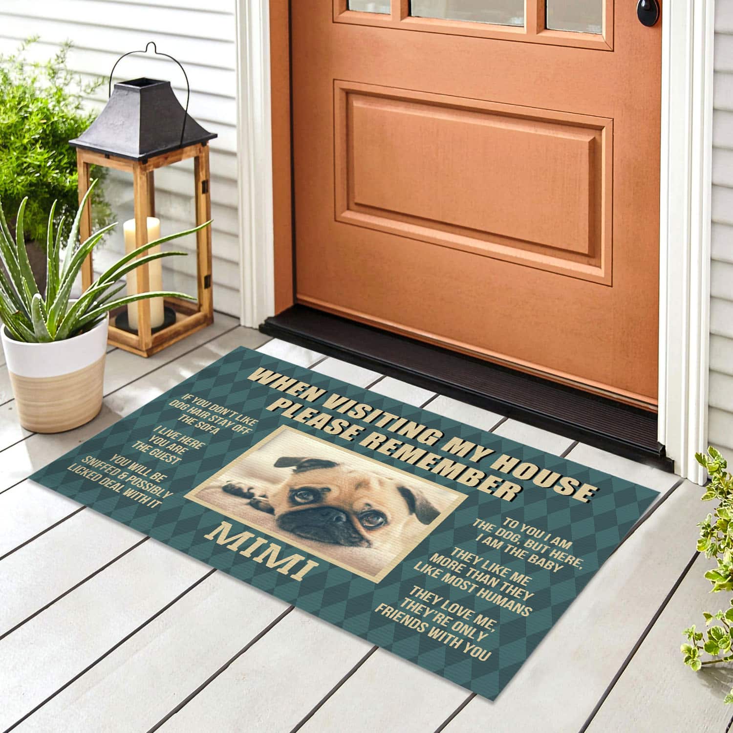25 HG. When Visiting My House-sample design Doormat mockup 8