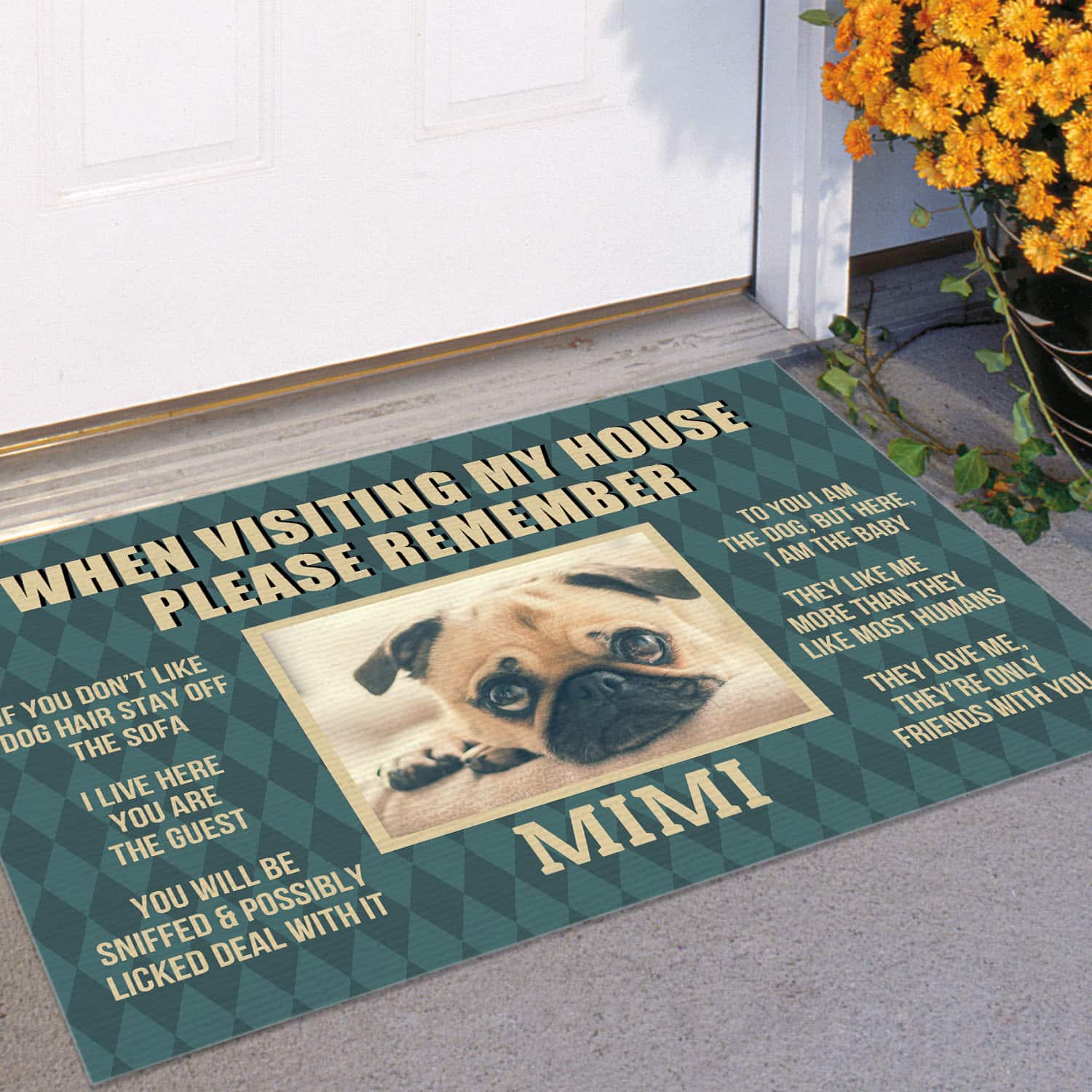 25 HG. When Visiting My House-sample design Doormat mockup 11