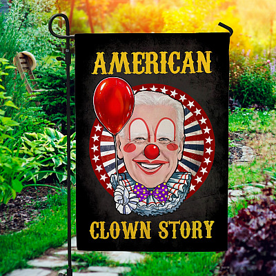 Joe Biden Horror American Clown Story Halloween Costume Decorative Garden Flag - House Flag - Funny Joe Biden Flag