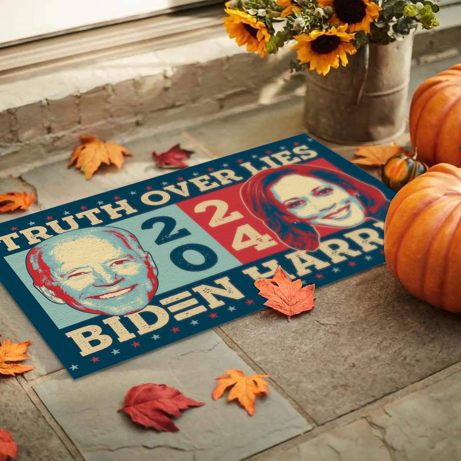 8Th. Truth Over Lies Biden Harris Doormat Doormat mockup 9