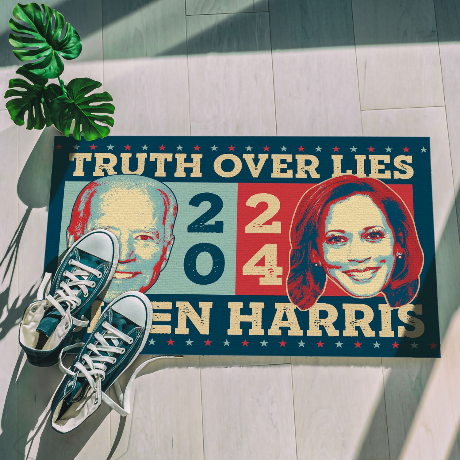 8Th. Truth Over Lies Biden Harris Doormat Doormat mockup 5