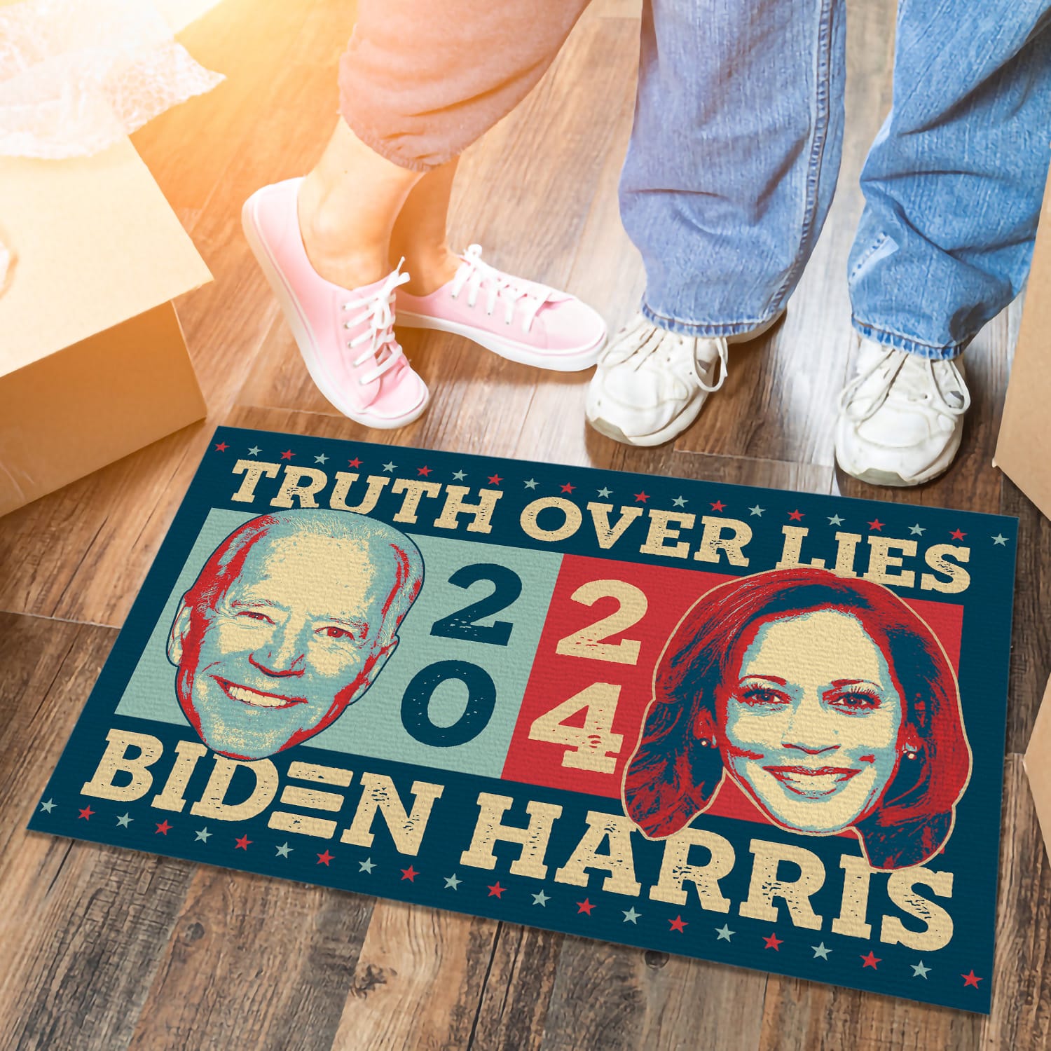 8Th. Truth Over Lies Biden Harris Doormat Doormat mockup 6