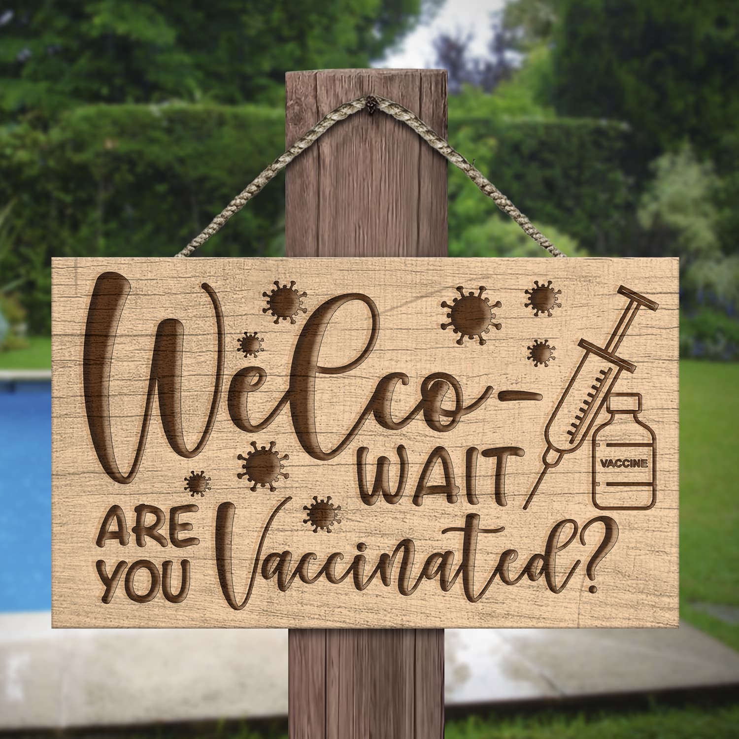 3KT. Welco- Wait Are You Vaccinated Doorsign Mockup 12