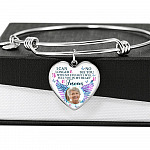 Custom Photo I Can No Longer See You With My Eyes Personalized Memorial Heart Necklace - Bangle