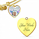 Custom Photo I Can No Longer See You With My Eyes Personalized Memorial Heart Necklace - Bangle