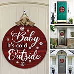 6LV. Baby Its Cold Door Sign Mockup 12