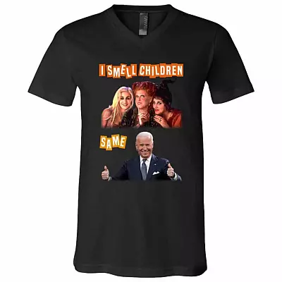 I Smell Children Tshirt, Black, V-Neck T-Shirt