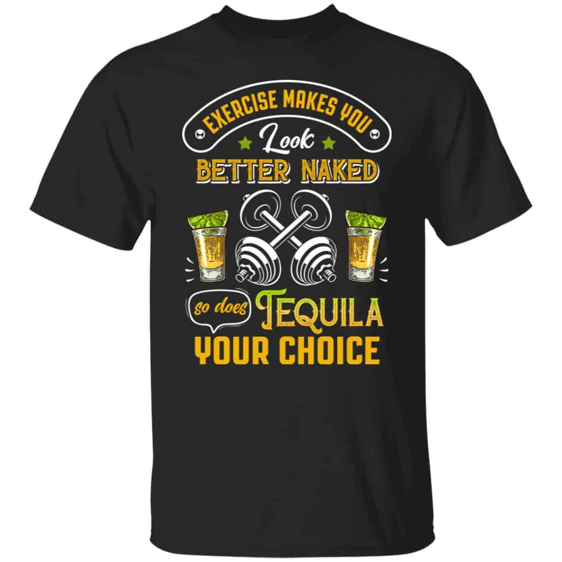 Exercise Makes You Tshirt, Black, Unisex T-Shirt