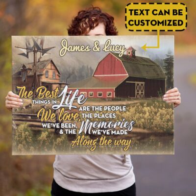 Personalized Couple Gift The Best Things in Life Are the People We Love Canvas Prints