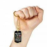 I Took A DNA Test God Is My Father Veterans Are My Brothers Dog Tag Pendant Necklace