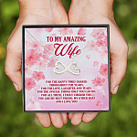 4VT. To My Amazing Wife For The Happy Times Infinity Heart Necklace (Silver)