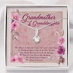 Grandmother & Granddaughter Quote Saying Special Love Message Card Alluring Necklace - Grandma And Granddaughter Necklace Gift - Alluring Beauty Necklace