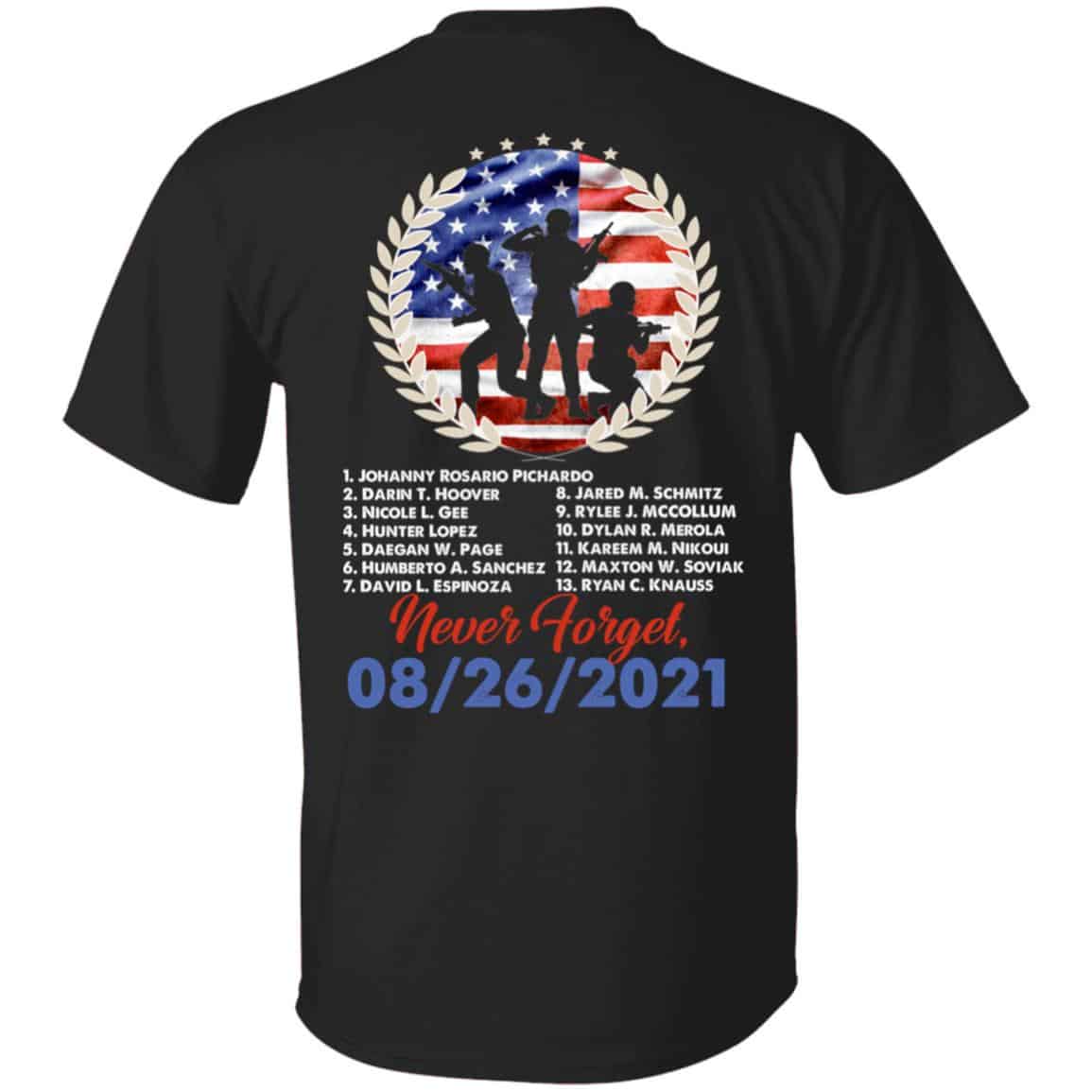 Names Of 13 Fallen Tshirt, Black, Unisex T-Shirt
