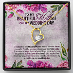 To My Beautiful Mother On My Wedding Day Interlocking Hearts Pendant Necklace - Mother Of The Bride Gifts From Daughter - Forever Love Necklace (18K Yellow Gold) To My Beautiful Mother On My Wedding Day Interlocking Hearts Pendant Necklace - Mother Of The Bride Gifts From Daughter - Forever Love Necklace (18K Yellow Gold)