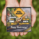 Still Married A Marriage With Some Miles Is Something Worth Celebrating Interlocking Hearts Pendant Necklace