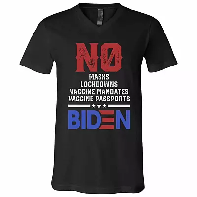 biden, Black, V-Neck T-Shirt