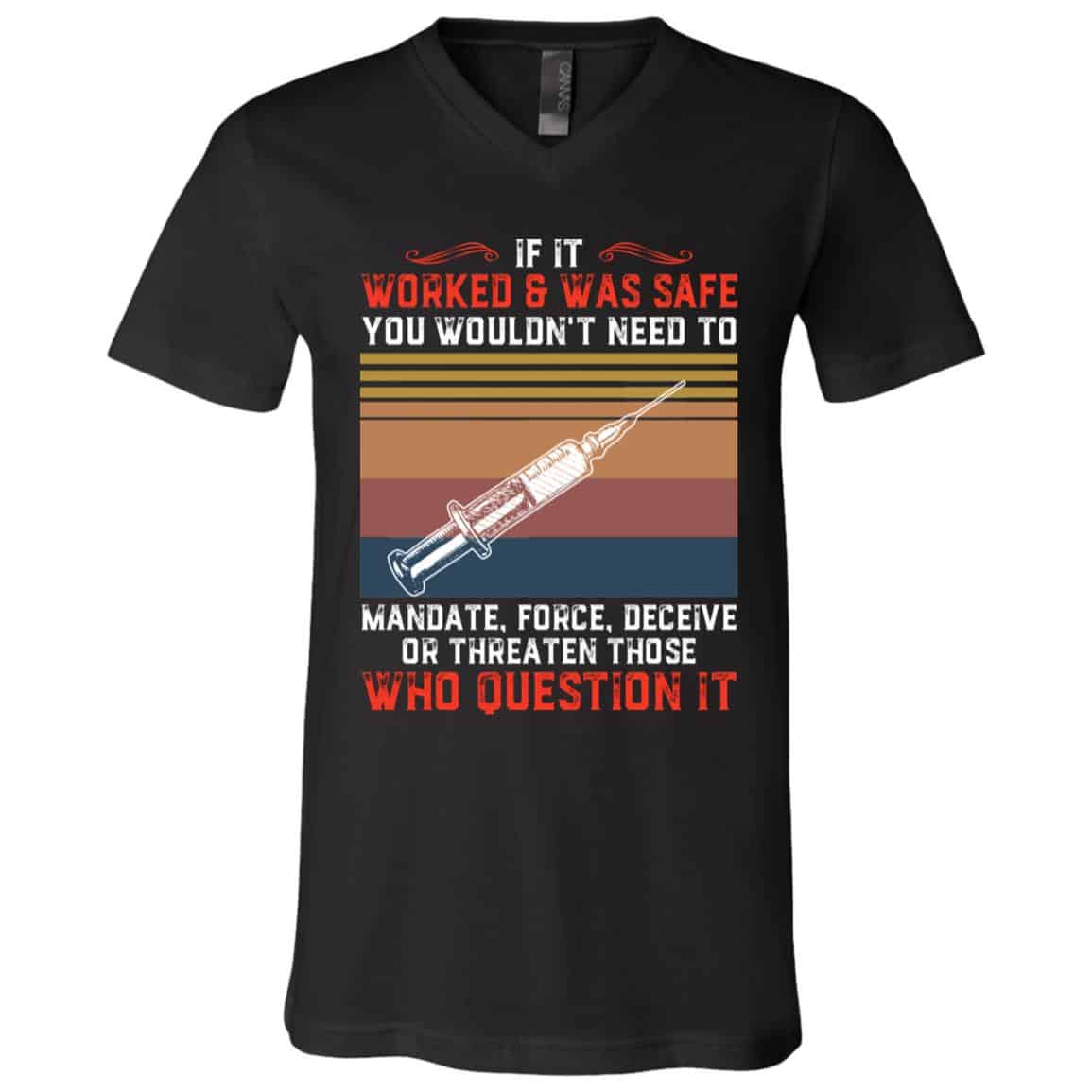 If It Worked Tshirt, Black, V-Neck T-Shirt