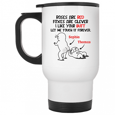 14 oz. White Travel Mug