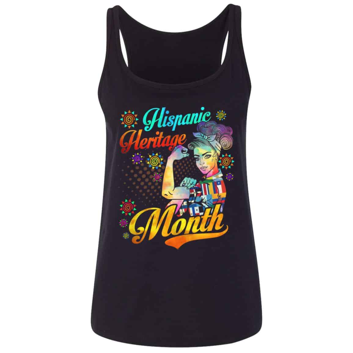 National Hispanic Heritage Tank, Black, Ladies Tank Top