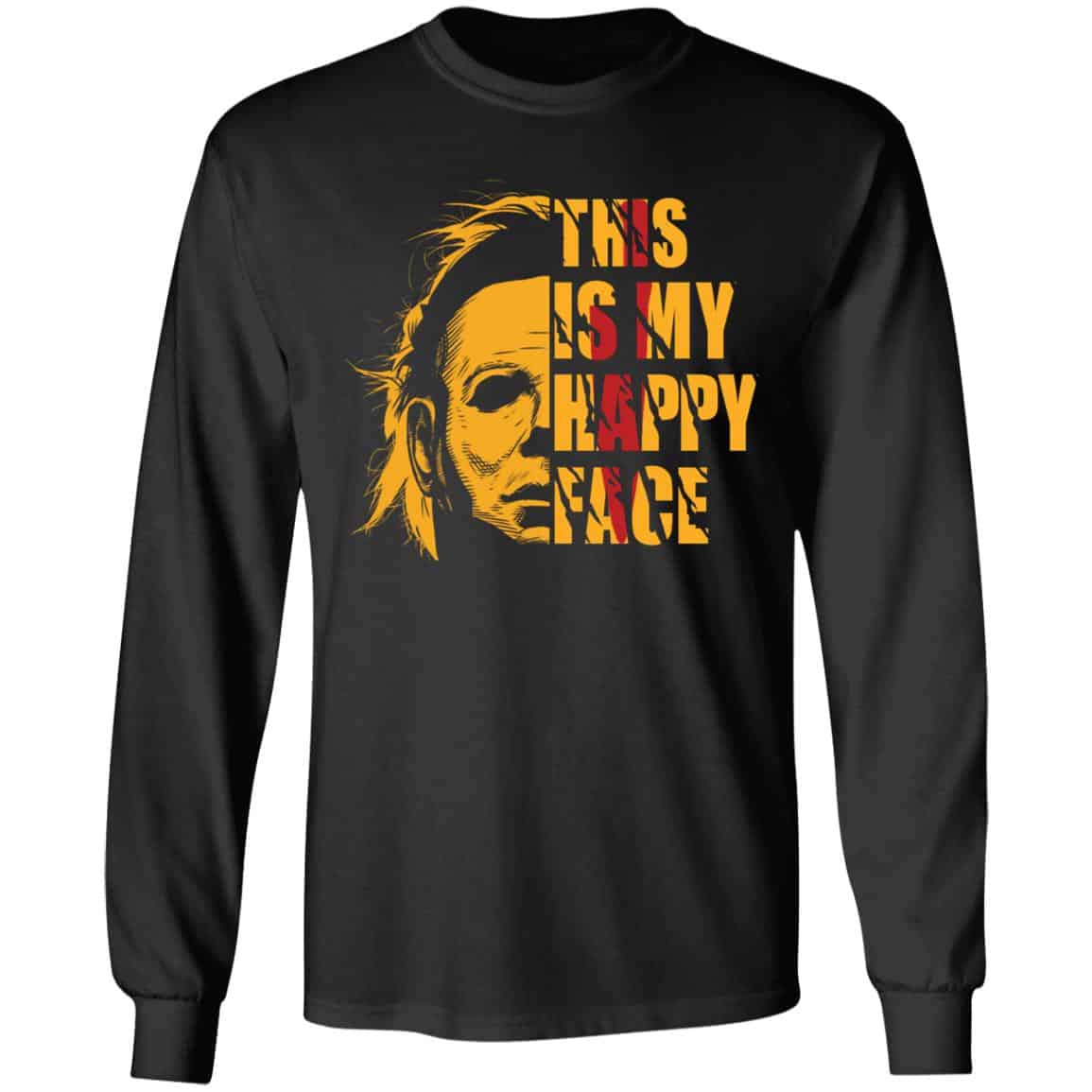 5KT. This Is My Happy Face (Tee), Black, Long Sleeve
