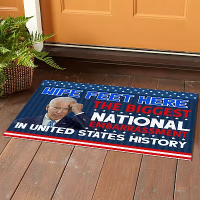 Alternative view of Joe Biden Wipe Feet Here the Biggest National Embarrassment Indoor Outdoor Doormat