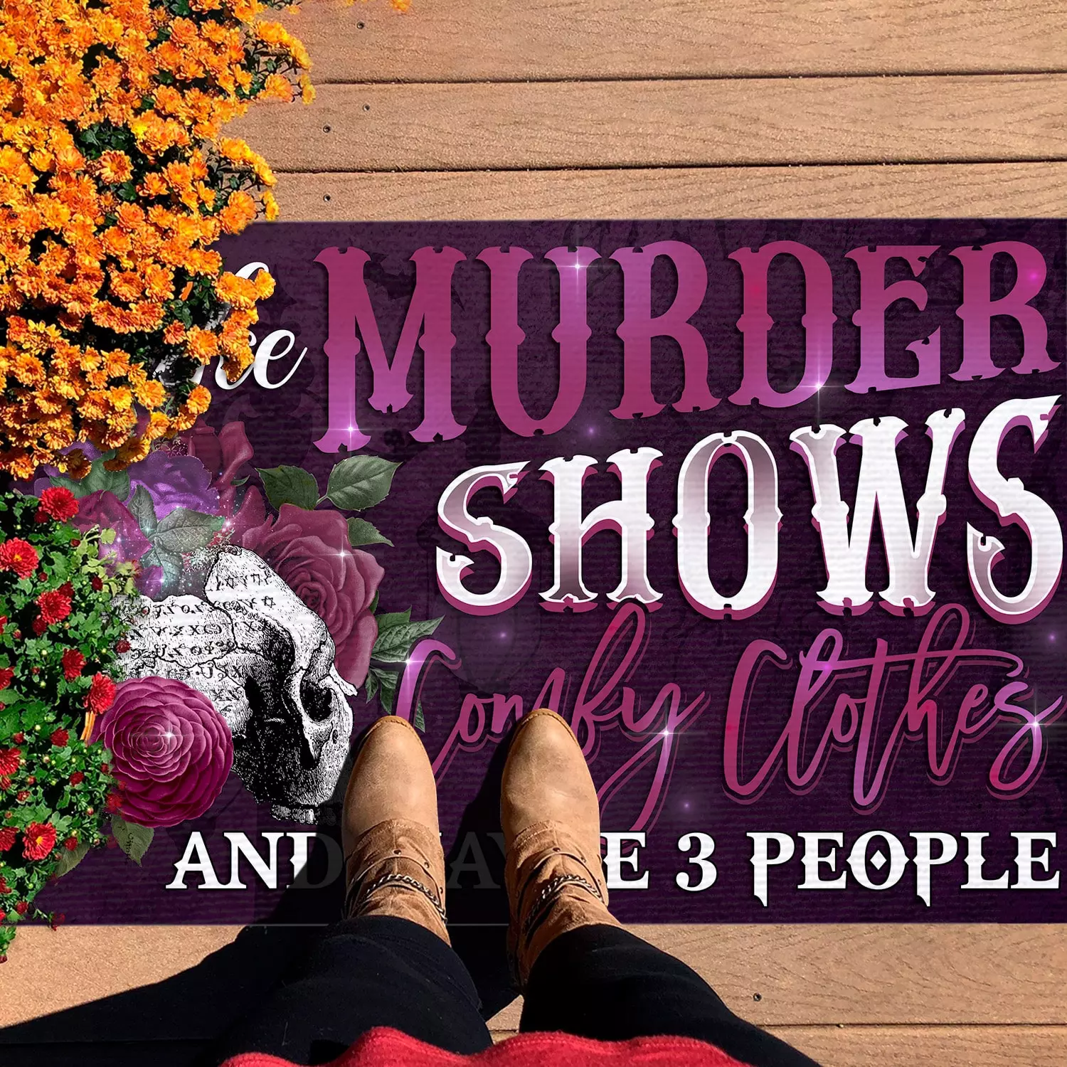 2P. Comfy murder Doormat mockup 7