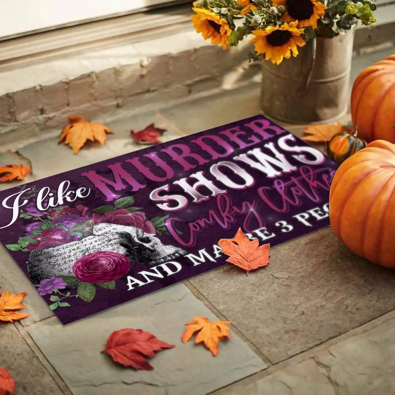 2P. Comfy murder Doormat mockup 9