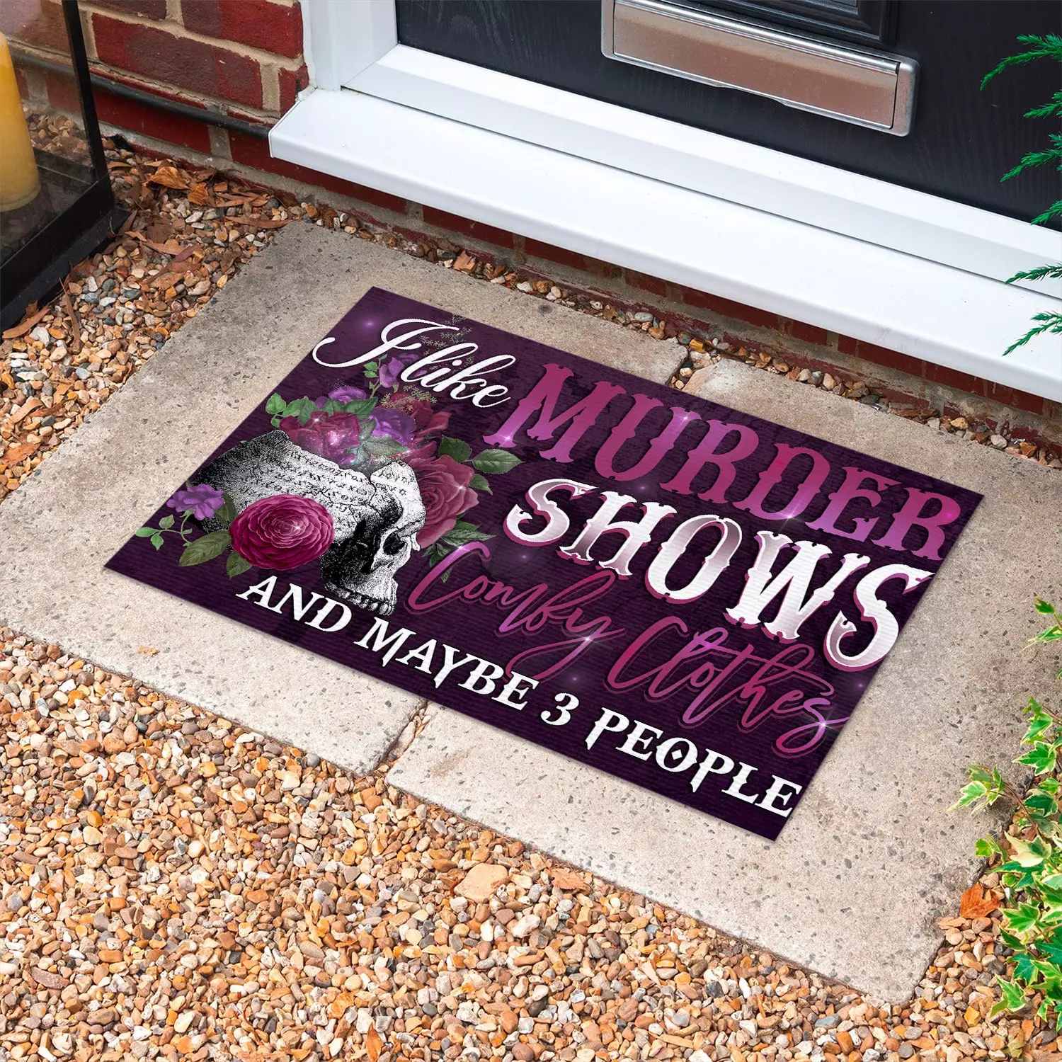2P. Comfy murder Doormat mockup 10