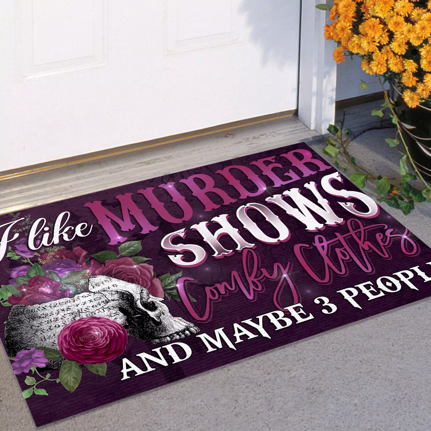 2P. Comfy murder Doormat mockup 11