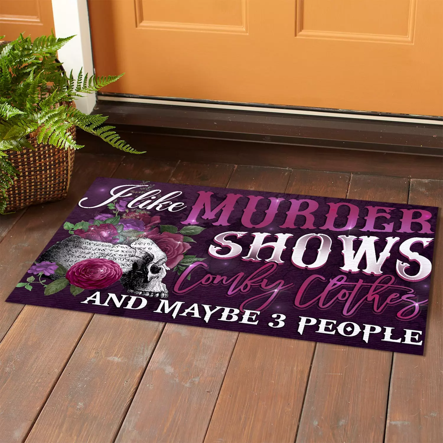 2P. Comfy murder Doormat mockup 1