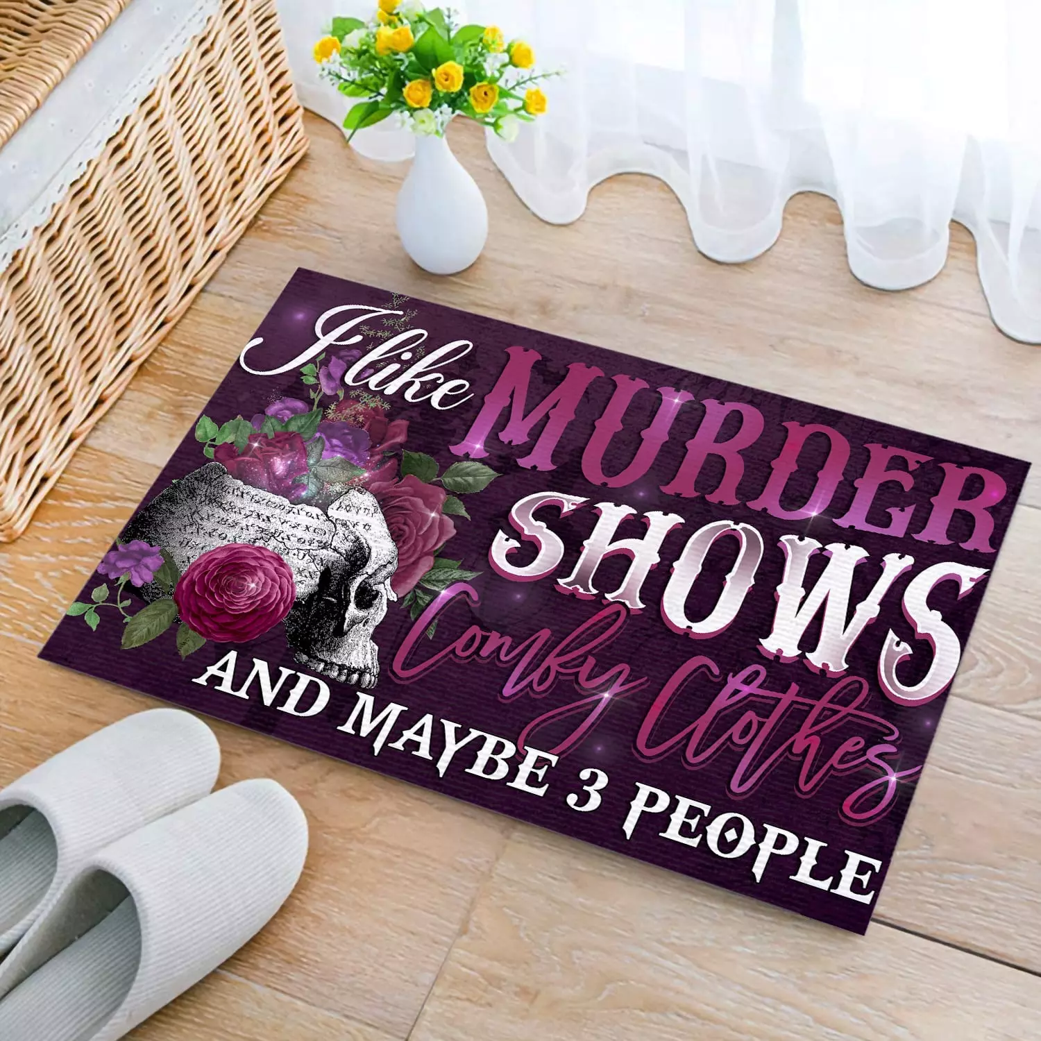 2P. Comfy murder Doormat mockup 2