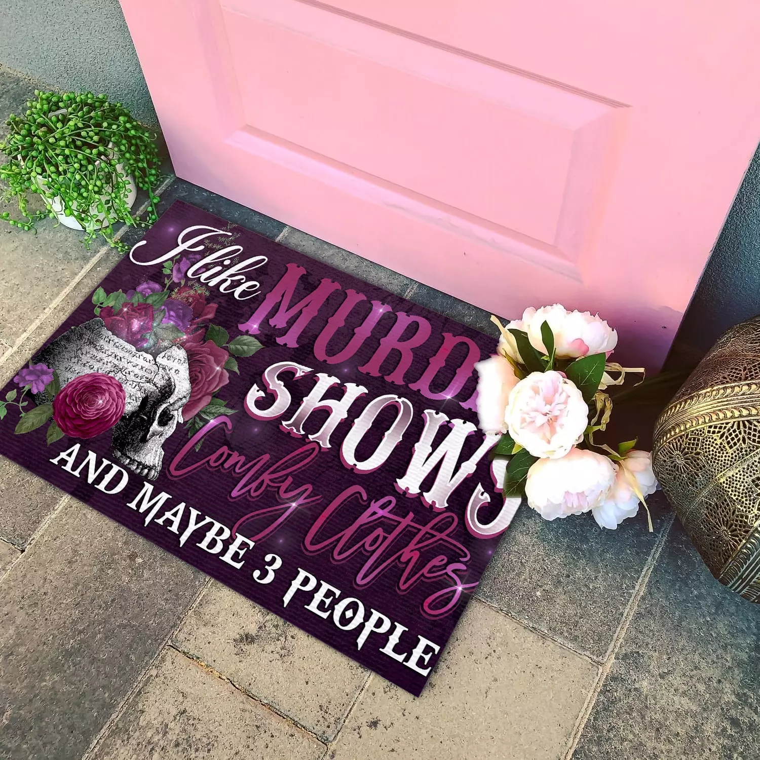 2P. Comfy murder Doormat mockup 4
