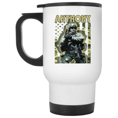 14 oz. White Travel Mug