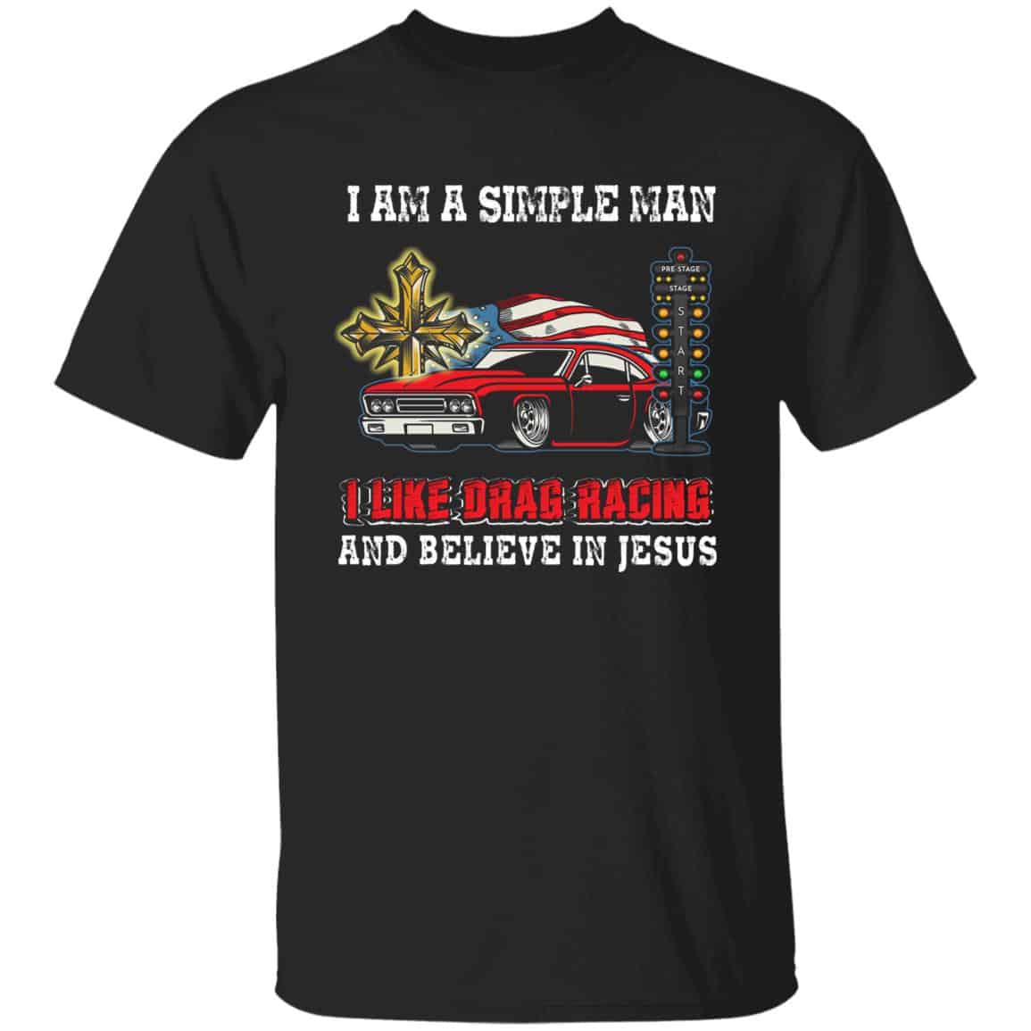 11VT. I Like Drag Racing, Black, Unisex T-Shirt